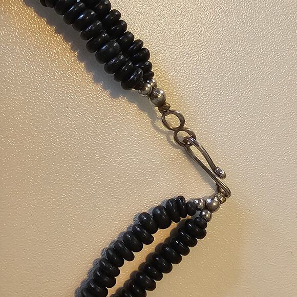 Vintage Lee Sands Abalone Necklace with Mother of Pearl and Bamboo Palm Tree - Picture 6 of 6